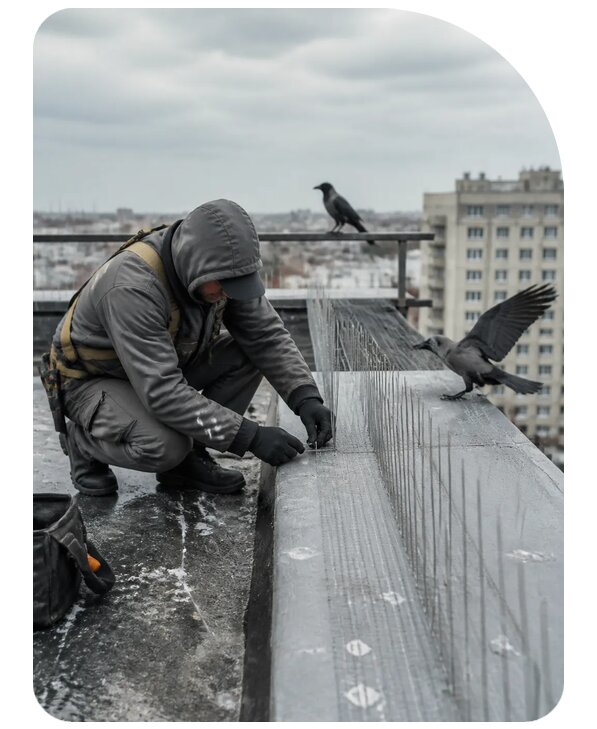 Защита от ворон под ключ в Шебекине по цене от 5091 р. | Сенат-Шбк